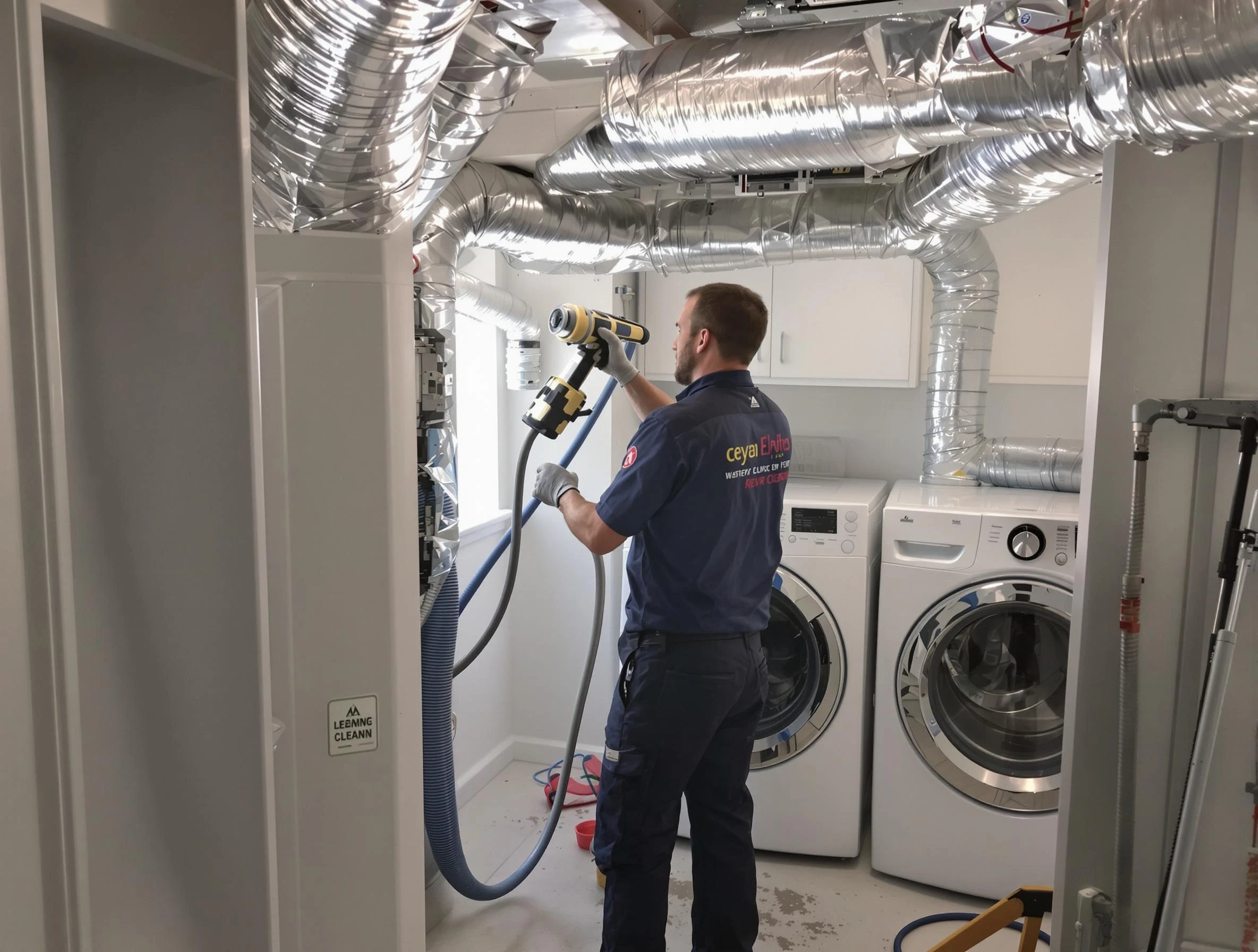Tuckahoe Dryer Vent Cleaning specialist using advanced equipment for thorough duct cleaning in Tuckahoe